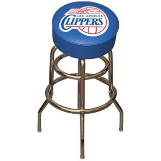 NBA Los Angeles Clippers Chrome Metal Bar Stool Swivel Seat Game Room
