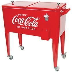 Coca Cola Cooler on Wheels Coke Ice Chest Vintage Retro Coke Cooler $