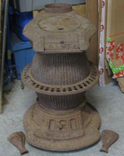  Keeley Stove Co. Columbia, PA Cast Iron Pot Belly Coal or Wood Stove