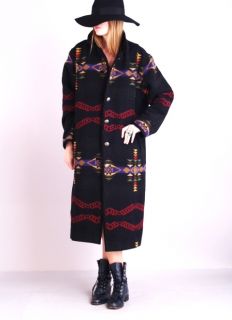 Vtg Pendleton Navajo Wool Native Indian Ethnic Arrowhead Jacket