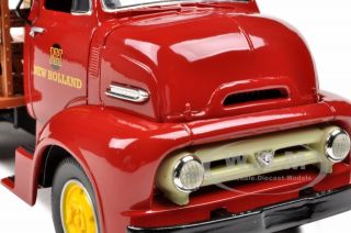  34 scale diecast model car of 1953 ford coe stake truck with load