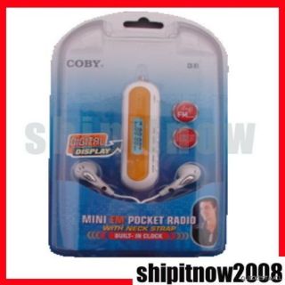 Coby CX61 Portable Mini FM Pocket Scan Radio Backlit Digital Display