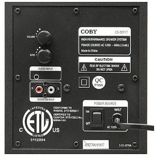 Coby Electronics High Performance 2 1 Channel  Speaker System