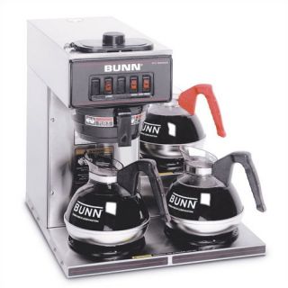 Bunn VP17 3 Pourover Coffee Maker in Stainless Steel Three Lower