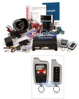 Clifford 590 4X 2 Way HD Vehicle Security Car Alarm System with Remote