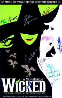 Original 2006 Hand Signed Broadway Poster Wicked Eden Espinosa Megan