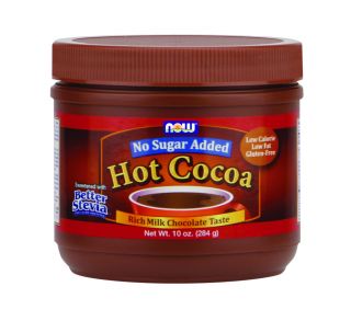 Hot Cocoa Sweetened With Better Stevia by Now Foods 10 oz Powder