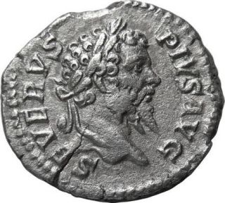  Severus AR Denarius 201 210 AD. Dea Caelestis Authentic Roman Coin