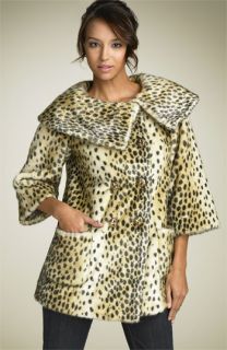Juicy Couture Leopard Print Faux Fur Coat