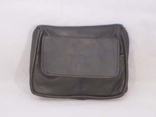 Coin Purse Mini Wallet Keys 3 Pockets New Black Leather