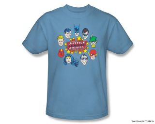Licensed Justice League Head Circle Adult Shirt s 3XL