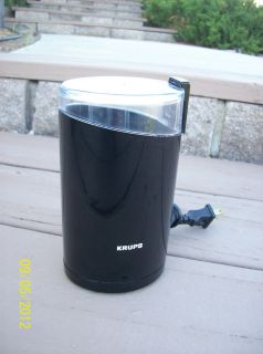 Krups Model 203B Coffee Bean Grinder Very Good Clean Black