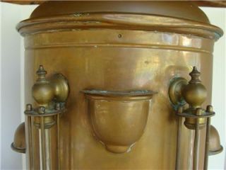 RARE Antique Very Large Coffee Urn Pot Dispenser Copper Stoneware