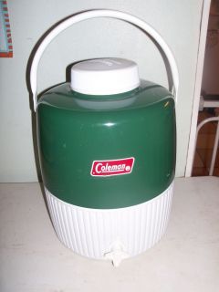 Coleman Drink Cooler Green Metal Round Water Jug 2 Gallon with CUP 5