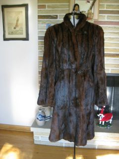  40s vintage full length Muskrat coat Morris Cohan Furrier Wooster Ohio