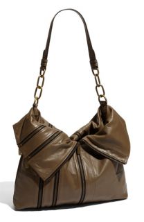Hype Cara Zip Embellished Lambskin Leather Shoulder Bag