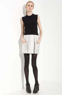 3.1 Phillip Lim Paneled Silk Dress with Removable Sweater
