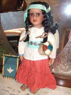 Heritage Collection Porcelain Doll Native American Indian Natane 12358