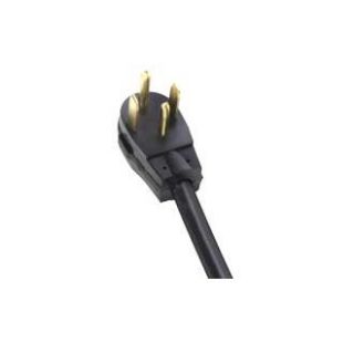 Coleman Cable 09154 Black 30 Amp 4 Replacement Round Dryer Cord with