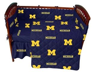 Michigan Wolverines 5 Piece Baby Crib Set by College Covers