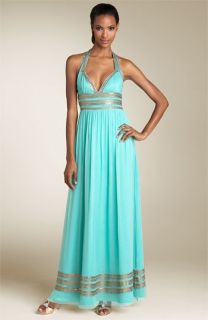 Adrianna Papell Grecian Halter Gown
