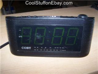 Coby CR A108 Am FM Radio Alarm Clock Works as Is