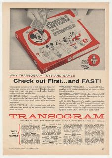  Transogram Mickey Mouse Club Crayons Stencils Trade Print Ad