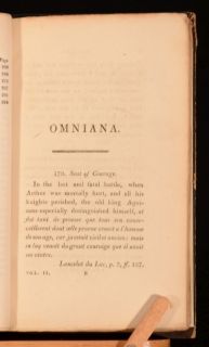 1812 2vol Southey and Coleridge Omniana or Horae Otiosiores First