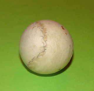 Antique Handmade Leather Golfball About 1850 Feathers