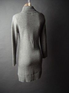 Gray Fisherman Style Turtleneck Women Cozy Cable Knit Sweater 02 MV