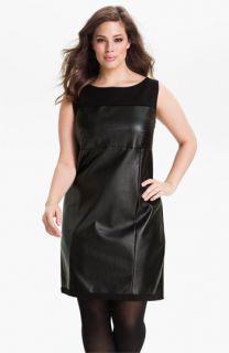 DKNYC Faux Leather Dress (Plus)