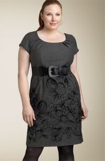 Robbie Bee Embroidered Dress (Plus)
