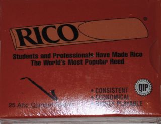 description rico alto clarinet reeds strength 3 0 25 reeds @ box