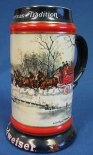 1993 Budweiser Holiday Stein Collection Hometown Holiday BN V