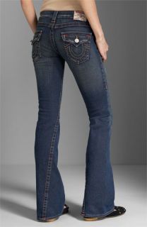 True Religion Brand Jeans Joey Flare Leg Stretch Jeans (Dark Vintage Wash)