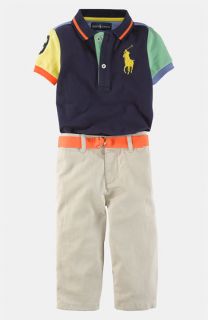 Ralph Lauren Colorblock Polo & Pants (Infant)
