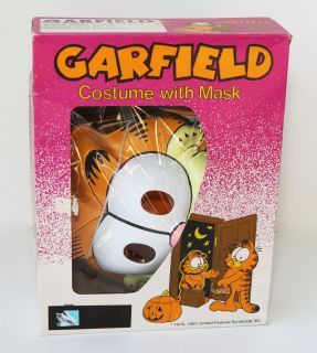  Garfield Cat Costume w Mask Prop Collegeville Vintage Collector