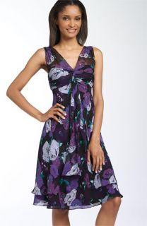 Donna Ricco Print Silk Chiffon Dress (Plus)