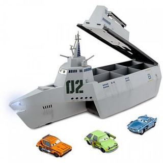  Cars 2 Combat SHIP Playset Carry Case w 3 Diecast Lights