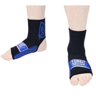 Combat Sports MMA Grappling Socks Ankle Supports Blue Large