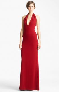 Yigal Azrouël Crepe Halter Gown