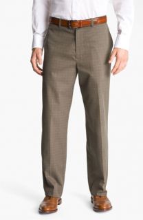 John W. ® Smartcare™ New Flat Front Plaid Supima® Cotton Pants