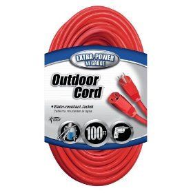Coleman Cable 100 ft Vinyl Outdoor Extension Cord New