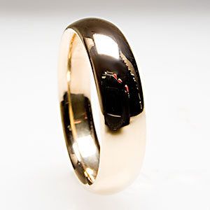 Comfort Fit Mens Wedding Band Ring Anniversary Solid 14K Gold Estate
