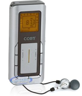 Coby CX 90 GRAY Mini Digital AM FM Stereo Handheld Pocket Radio w Neck