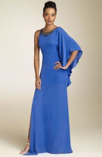 BCBGMAXAZRIA Single Sleeve Silk Gown