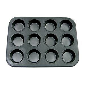  12 Non Stick Carbon Steel 12 Cup Muffin Cupcake Pan Free SHIP