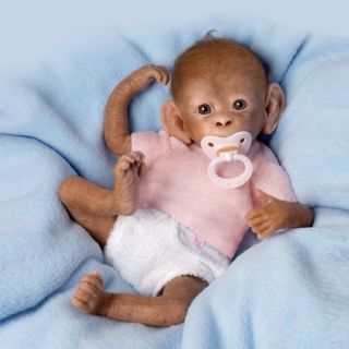 authorized ashton drake dealer coco so truly real baby monkey doll by