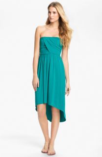 Tart Delaney Strapless Shirred Jersey High/Low Dress