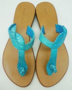cocobelle womens snake turquoise sandal size 37 eu
